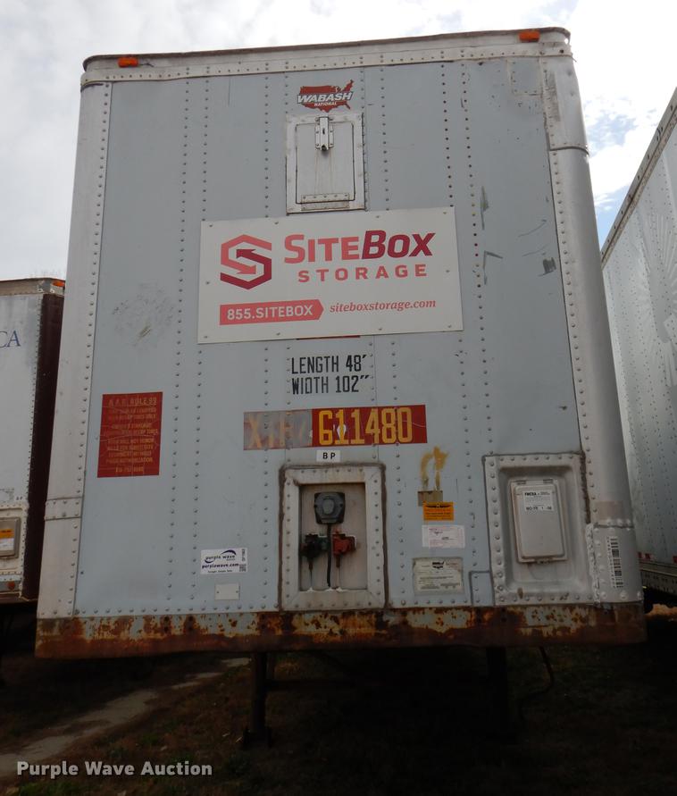 image for item DF1983 1992 Wabash SA-102CW dry van trailer