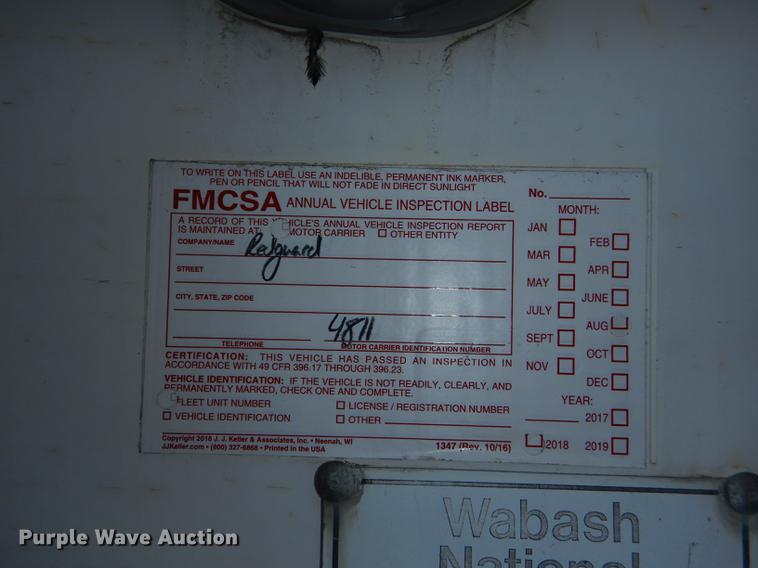 image for item DF1991 1986 Wabash FRD-102 dry van trailer