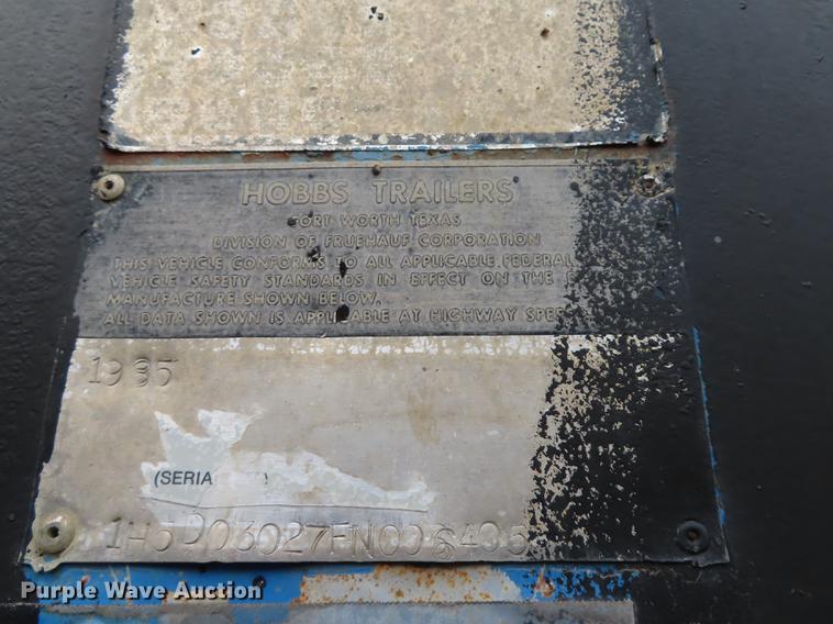 image for item DN9171 1985 Hobbs end dump trailer