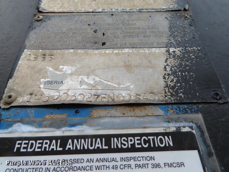 image for item DN9171 1985 Hobbs end dump trailer