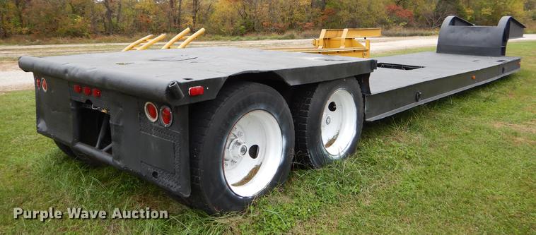 image for item EW9539 1971 shop built lowboy equipment trailer