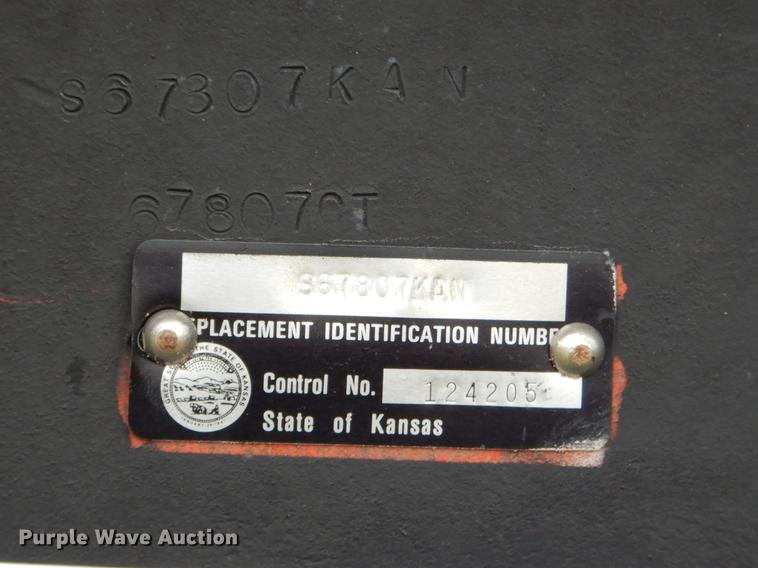 image for item EW9539 1971 shop built lowboy equipment trailer