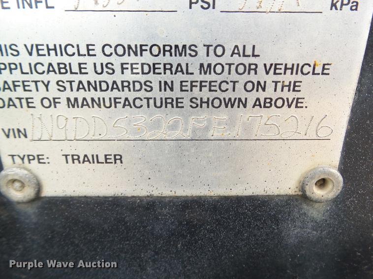 image for item L5715 2015 Neville drop deck equipment trailer