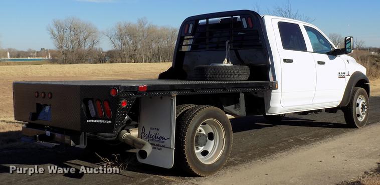image for item DD3526 2017 Dodge Ram 5500 Crew Cab flatbed truck
