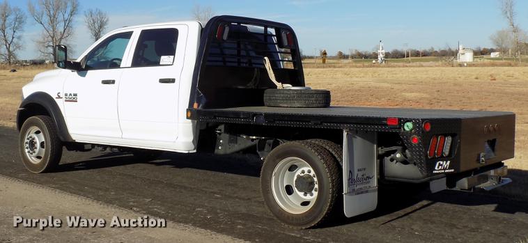 image for item DD3526 2017 Dodge Ram 5500 Crew Cab flatbed truck