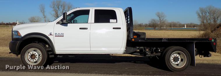 image for item DD3526 2017 Dodge Ram 5500 Crew Cab flatbed truck