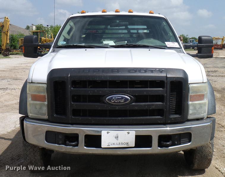 image for item DD8327 2008 Ford F450 Super Duty Crew Cab flatbed truck