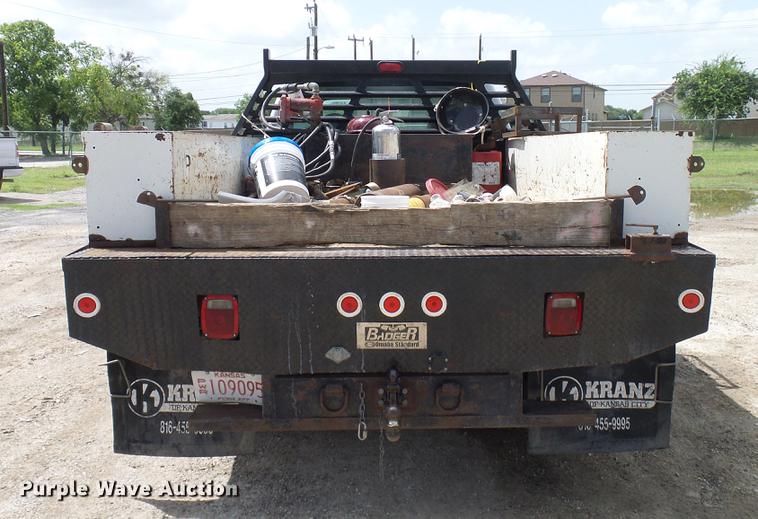 image for item DD8327 2008 Ford F450 Super Duty Crew Cab flatbed truck