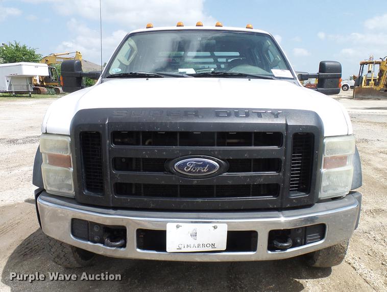 image for item DD8327 2008 Ford F450 Super Duty Crew Cab flatbed truck