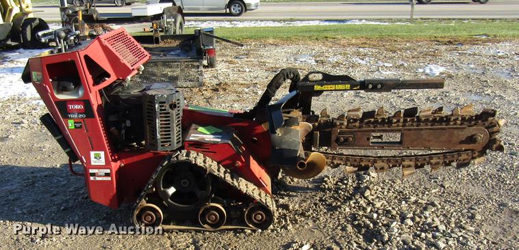 image for item DE5926 2013 Toro TRX20 trencher and trailer