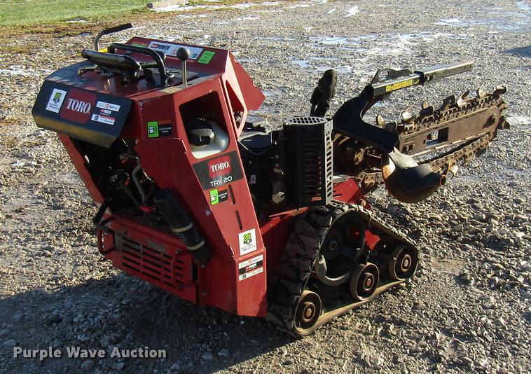 image for item DE5926 2013 Toro TRX20 trencher and trailer