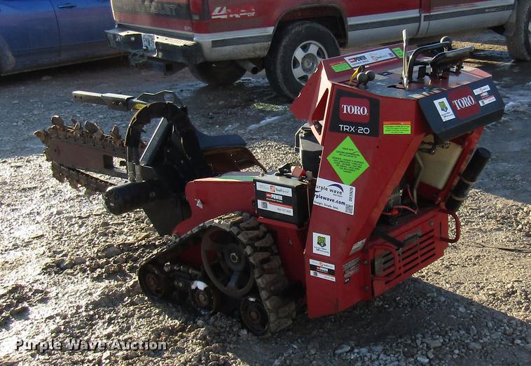 image for item DE5926 2013 Toro TRX20 trencher and trailer