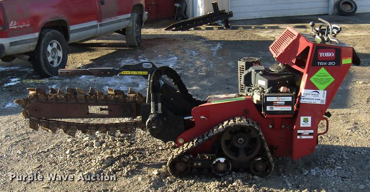 image for item DE5926 2013 Toro TRX20 trencher and trailer