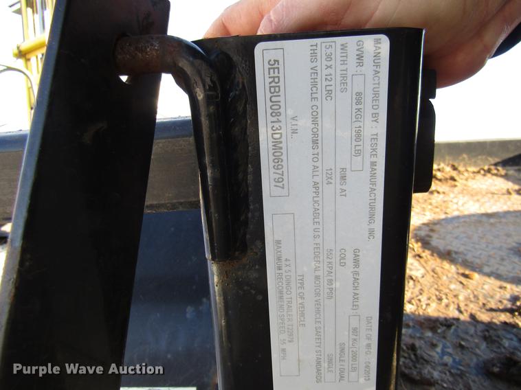 image for item DE5926 2013 Toro TRX20 trencher and trailer