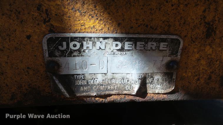 image for item DG2784 John Deere JD410 backhoe