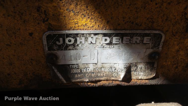 image for item DG2784 John Deere JD410 backhoe