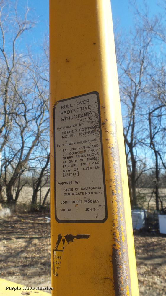 image for item DG2784 John Deere JD410 backhoe