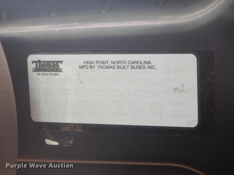 image for item EW9571 2006 Freightliner Thomas school bus