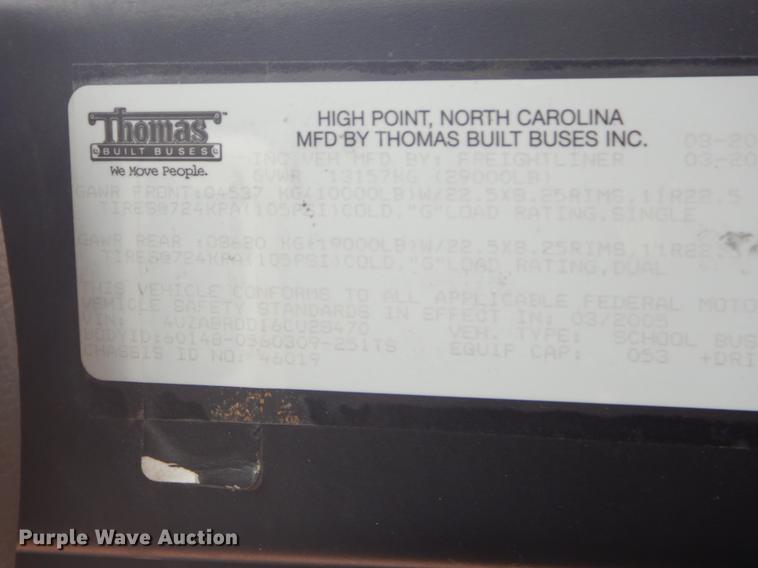 image for item EW9571 2006 Freightliner Thomas school bus