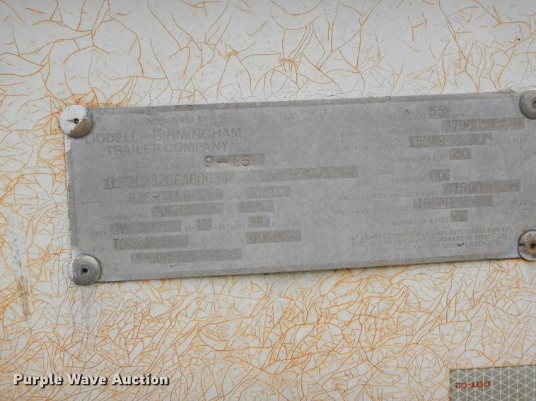 image for item EW9572 1985 Liddell Birmingham tilt deck equipment trailer