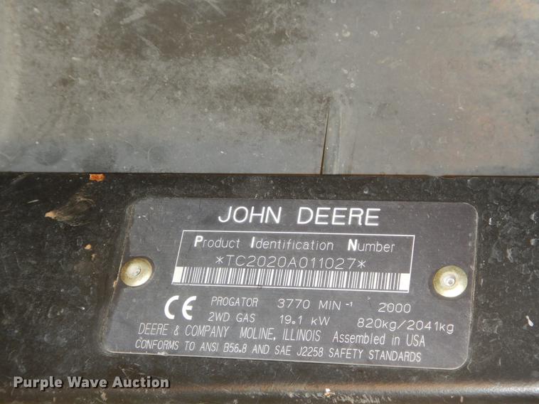 image for item EW9668 2006 John Deere Pro Gator 2020 utility vehicle