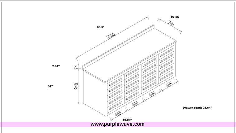 image for item G1382 Steel tool bench