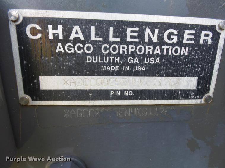 image for item DA3588 2009 Challenger MT865C tractor with tile plow