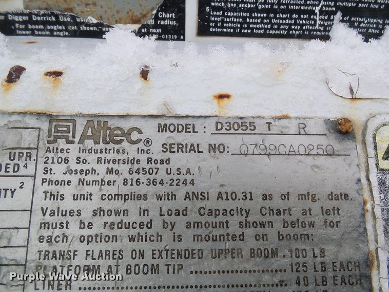 image for item DB2060 1994 Chevrolet Kodiak digger derrick truck