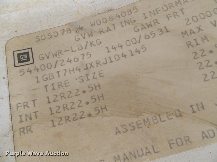 image for item DB2060 1994 Chevrolet Kodiak digger derrick truck