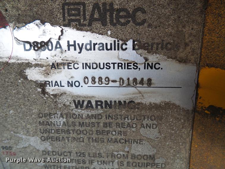 image for item DB2062 1989 Ford F800 digger derrick truck