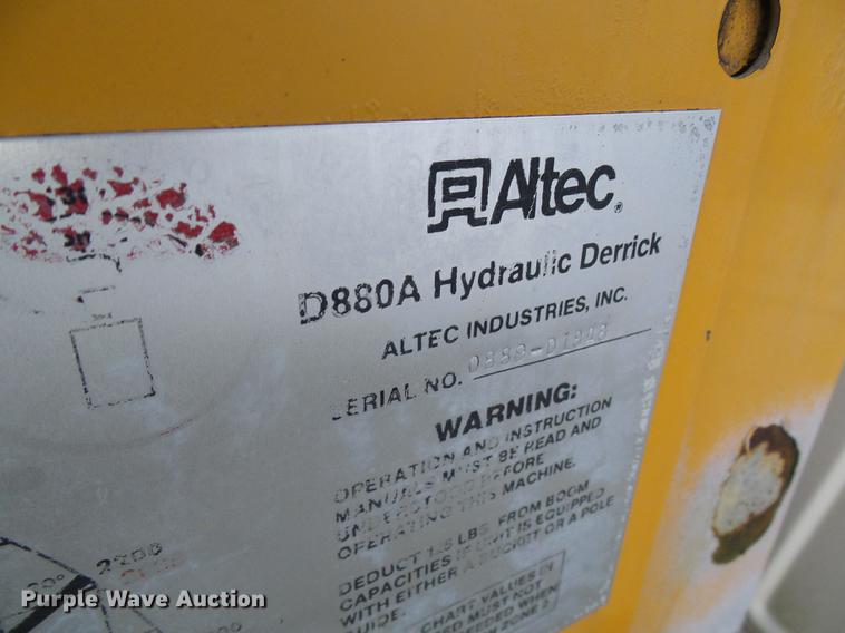 image for item DB2062 1989 Ford F800 digger derrick truck