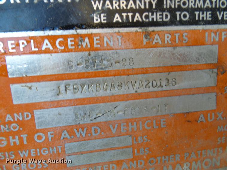 image for item DB2062 1989 Ford F800 digger derrick truck