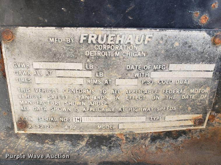 image for item DB9422 1986 Fruehauf end dump trailer