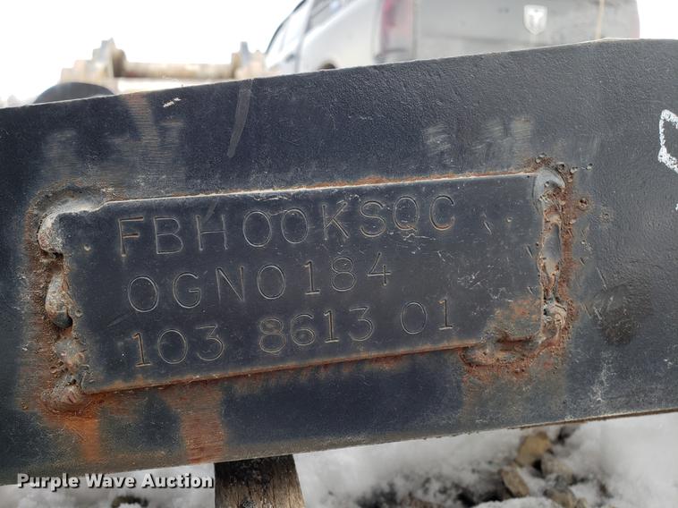 image for item DB9482 Wheel loader flat back integrated tool carrier hook