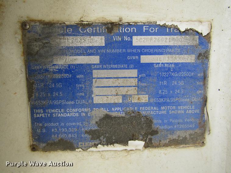 image for item DC0081 2000 Clement RKHL2625 end dump trailer