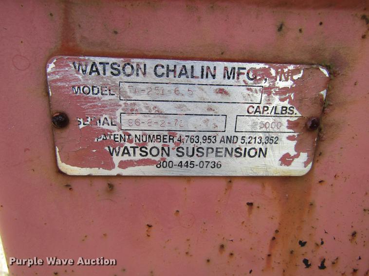 image for item DC0122 Watson Chalin TA251-6.5 tag axle