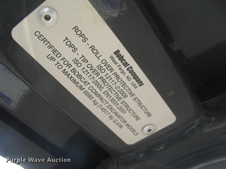 image for item DC1328 2016 Bobcat E26 mini excavator