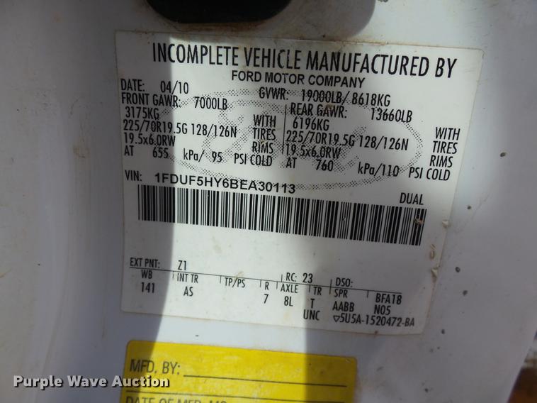 image for item DD2434 2011 Ford F550 bucket truck