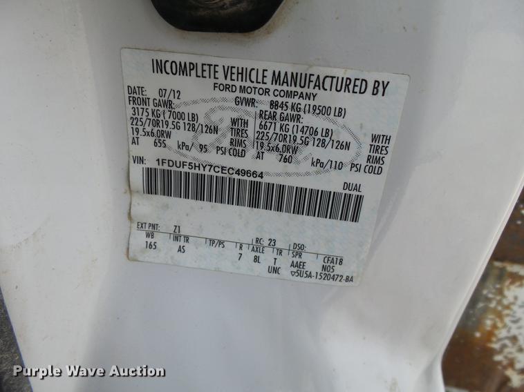 image for item DD2435 2012 Ford F550 bucket truck