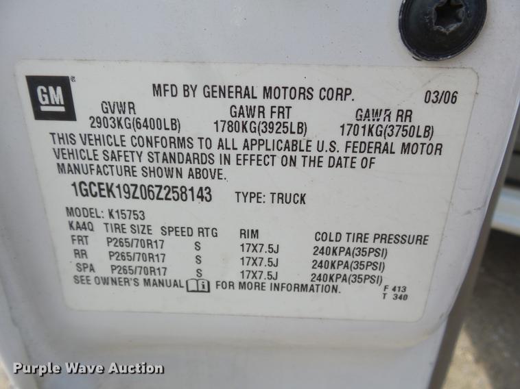 image for item DD2436 2006 Chevrolet Silverado 1500 Ext. Cab pickup truck