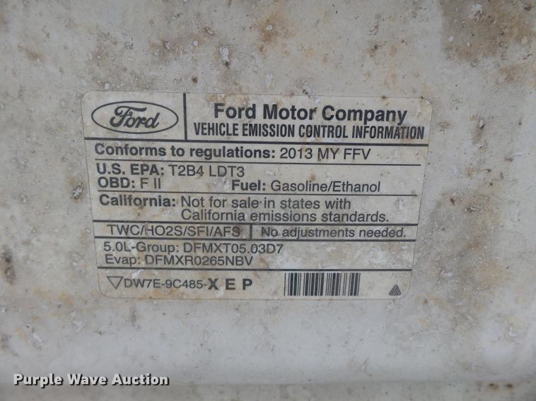 image for item DD2453 2013 Ford F150 SuperCab pickup truck