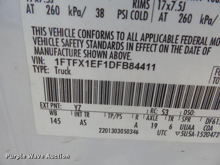 image for item DD2453 2013 Ford F150 SuperCab pickup truck