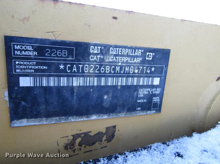 image for item DD3898 Caterpillar 226B skid steer