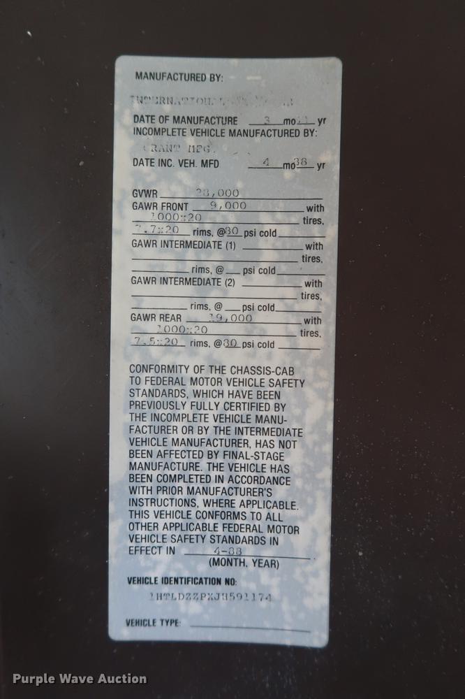 image for item DD5331 1988 International 1954 dump truck