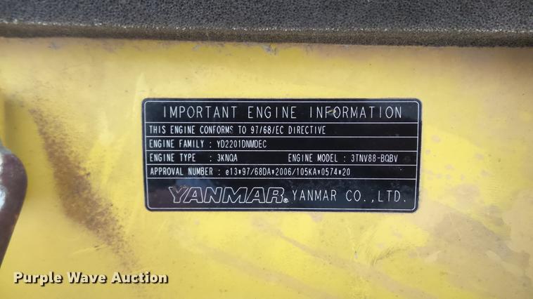 image for item DE4944 2011 Yanmar VI035-5B mini excavator
