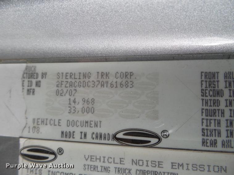 image for item DX9661 2007 Sterling Aceterra truck