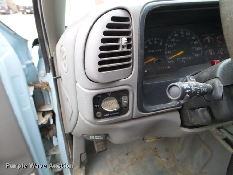 image for item DX9719 1999 Chevrolet K3500 flat dump bed pickup truck