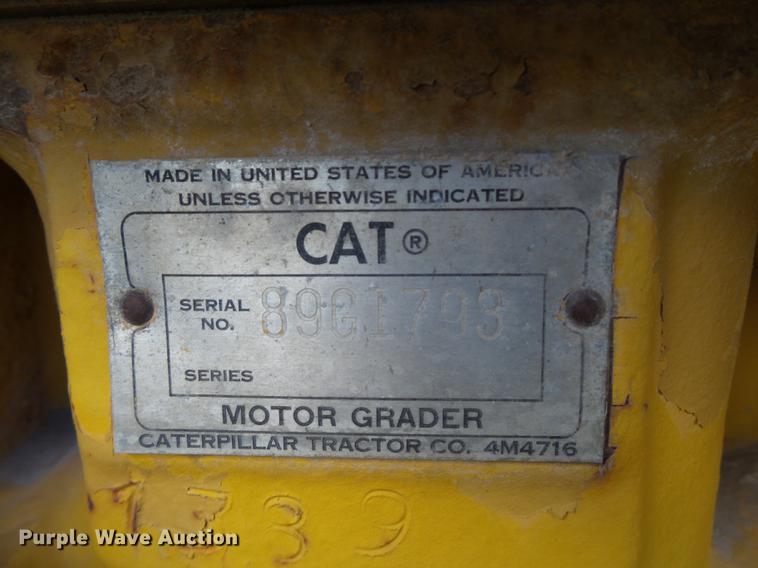 image for item EI9658 Caterpillar 120G rigid frame motor grader