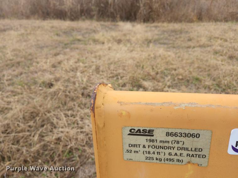 image for item EJ9722 Case 76"W skid steer bucket