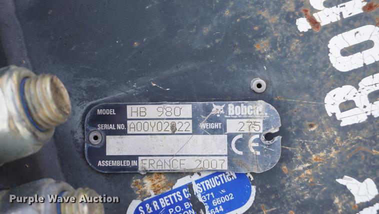 image for item EU9242 2007 Bobcat HB980 skid steer breaker